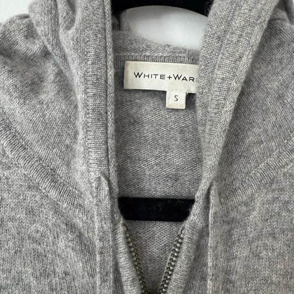 White + Warren Heather Gray Zip Up Hoodie SM - Picture 4 of 9